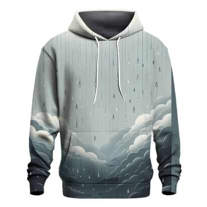 Silver Rain Drop Effect Hoodie