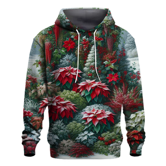 Festive Poinsettia Garden Hoodie