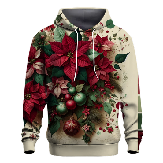 Festive Poinsettia Blossom Hoodie