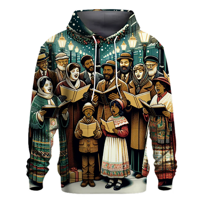 Vintage Christmas Caroling Scene Hoodie