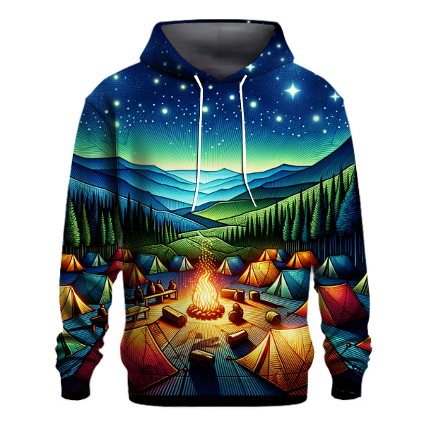 Adventure Awaits Camping Scene Hoodie