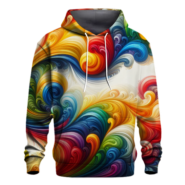 Rainbow Swirl Delight Hoodie Lightweight Hoodies