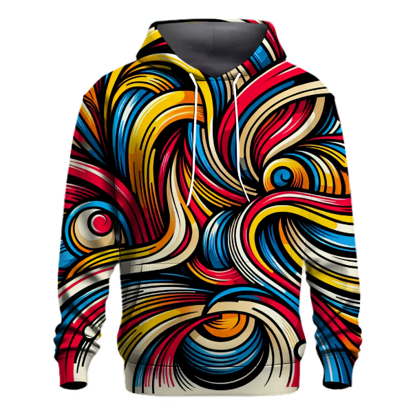 Colorful Abstract Lines Hoodie