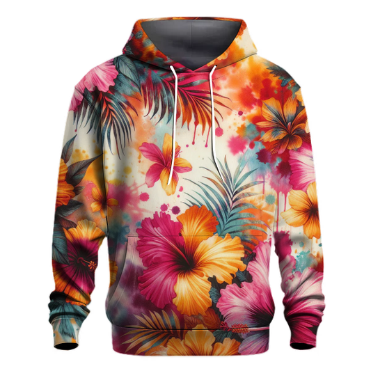 Tropical Bloom Tie-dye Design Hoodie