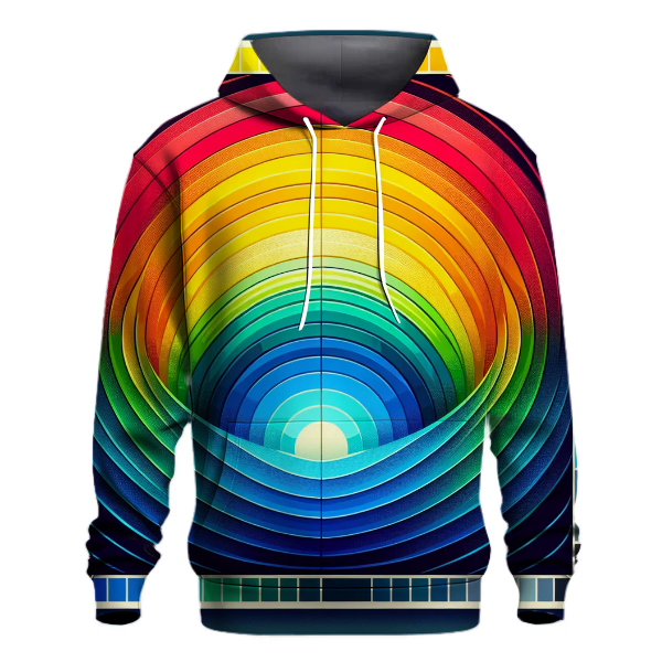 Vibrant Rainbow Ombre Hoodie Hoodies Fashion