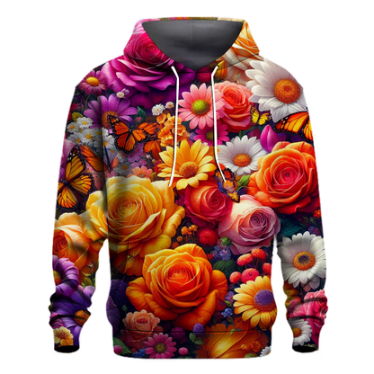 Vibrant Butterfly Garden Hoodie