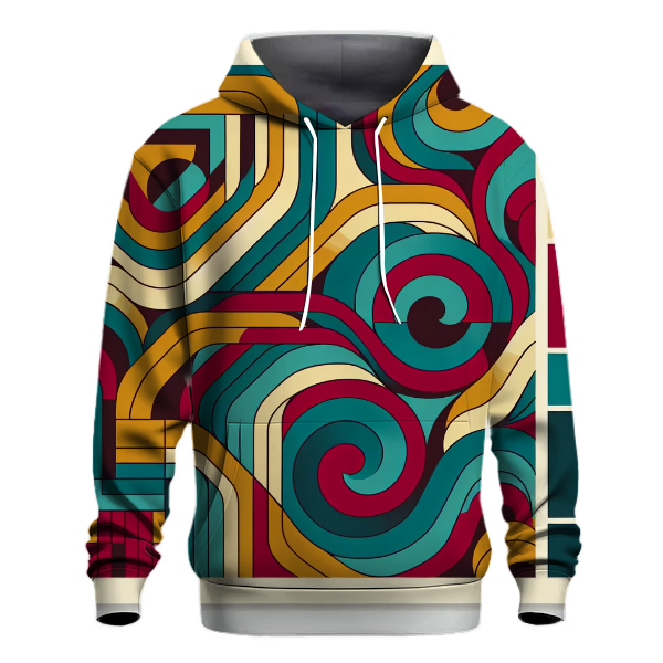 Funky Geometric Retro Hoodie