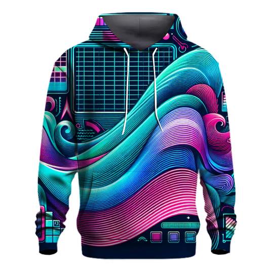 Digital Retro Waves Hoodie