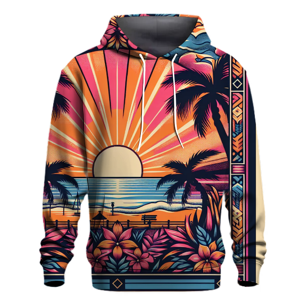 Retro Beach Sunset Hoodie