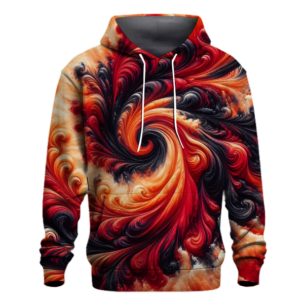 Crimson Waves Effect Hoodie