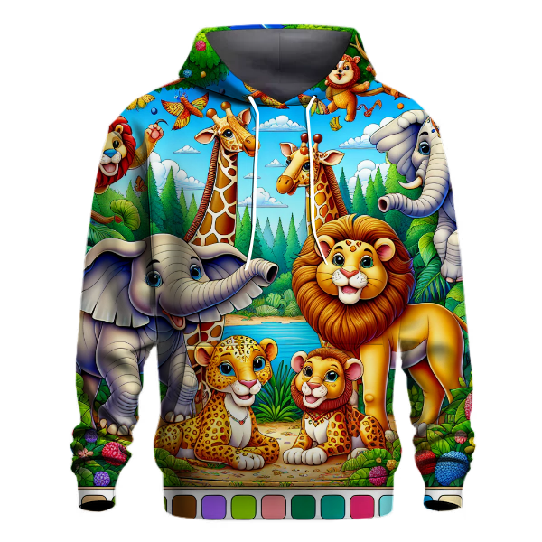 Playful Animal Kingdom Hoodie