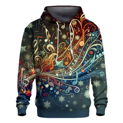 Christmas Music Notes Hoodie