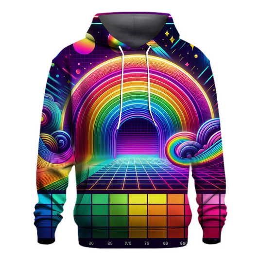 80s Neon Rainbow Hoodie