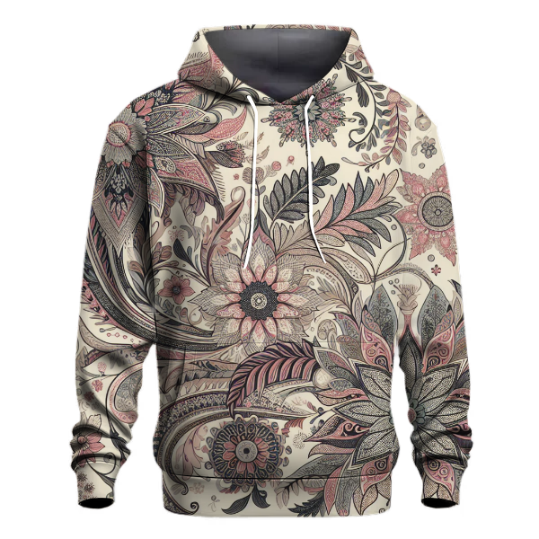 Boho Floral Patterns Hoodie