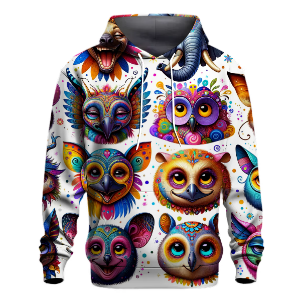 Funky Animal Faces Hoodie