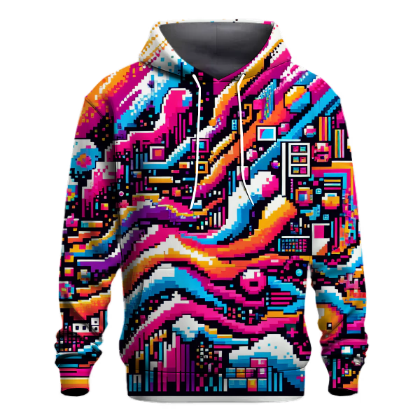 Vivid 8-Bit Cascade Hoodie