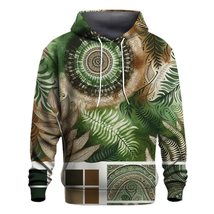 Forest Fern Tie-dye Hoodie