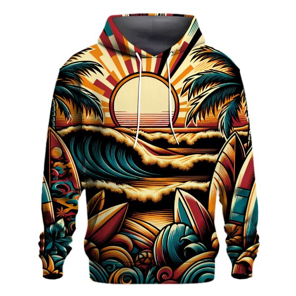 Vintage Surf Scene Hoodie