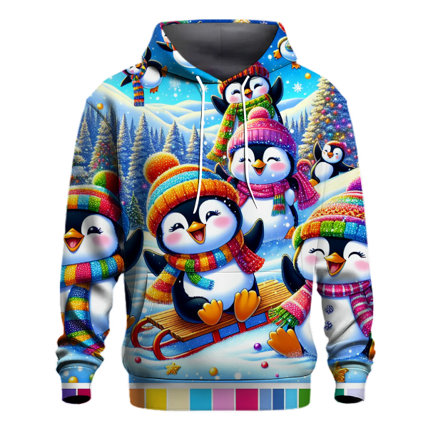 Christmas Adventure Penguins Hoodie