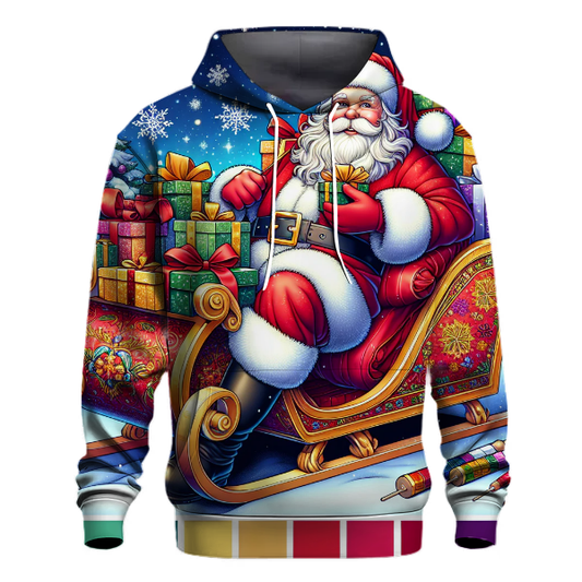 Santa And His Sleigh Hoodie Custom Hoodies