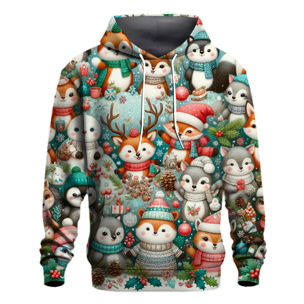 Festive Woodland Creatures Hoodie