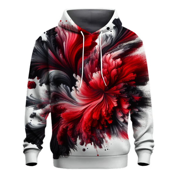 Crimson Splash Tie-dye Design Hoodie