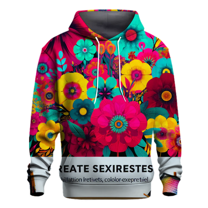 Funky Floral Collage Hoodie