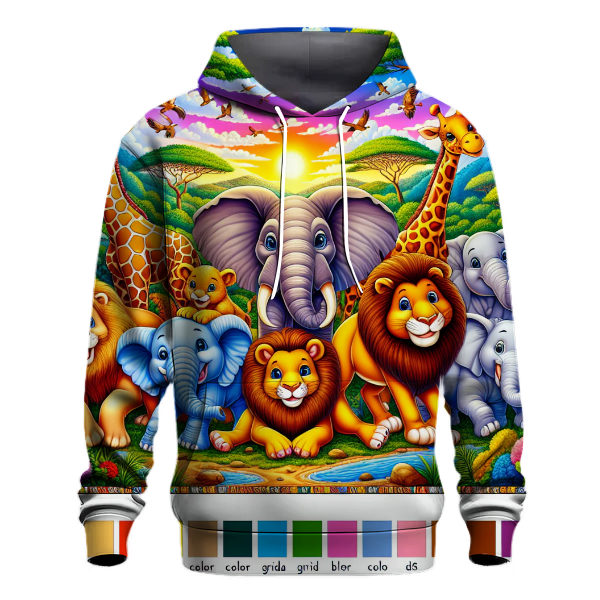 Charming Safari Animals Hoodie