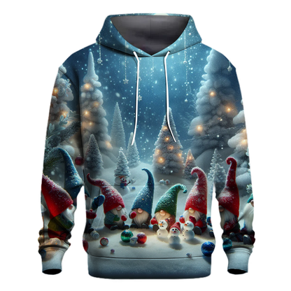 Snowy Night Gnome Adventure Hoodie