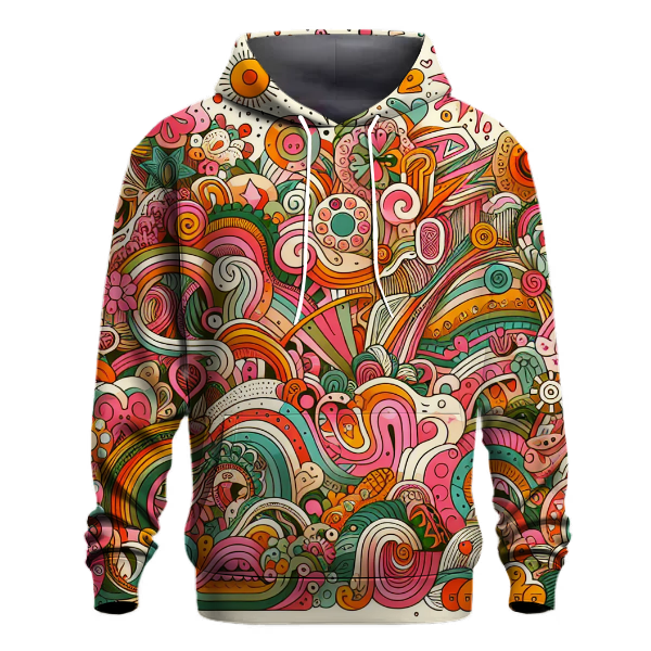 Playful Colorful Doodles Hoodie