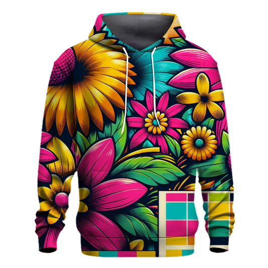 Funky Floral Blast Hoodie