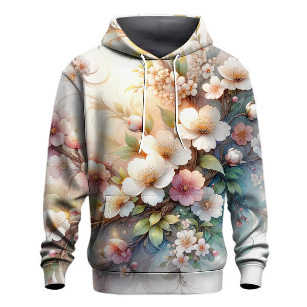 Dreamy Watercolor Blossoms Hoodie