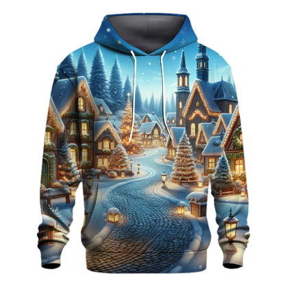 Frosty Village Scene Hoodie