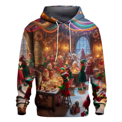 Festive Whimsical Elves Hoodie