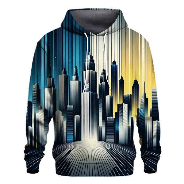 Urban Skyline Gradient Hoodie