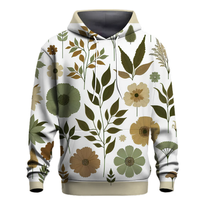 Charming Earthy Floral Motifs Hoodie