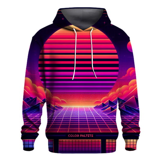 Retro Synthwave Horizon Hoodie