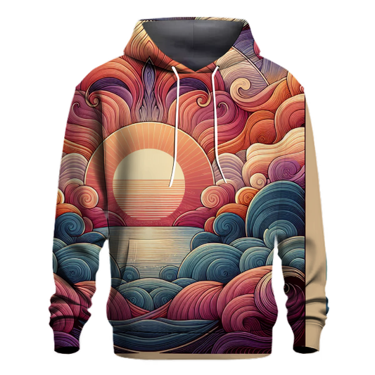 Retro Bohemian Sunset Hoodie