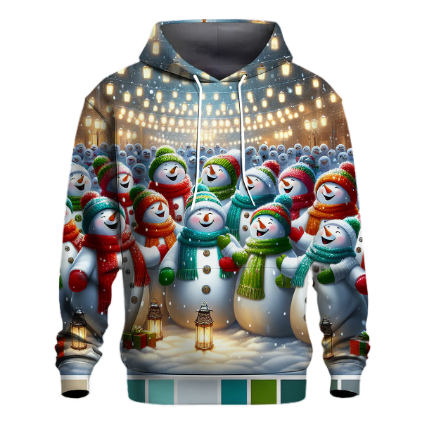 Christmas Caroling Snowmen Hoodie