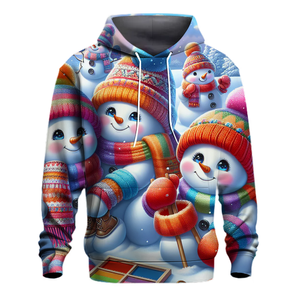 Whimsical Snowman Friends Hoodie