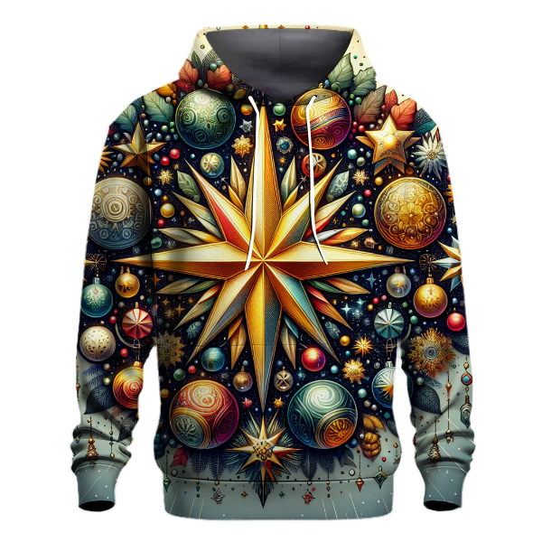 Christmas Star and Ornaments Hoodie