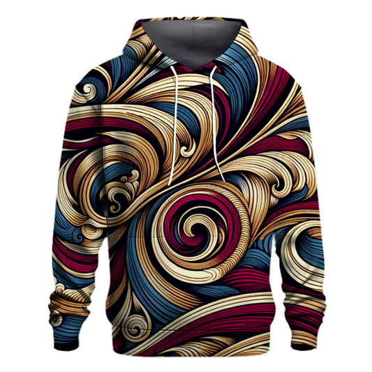 Chic Retro Swirls Hoodie