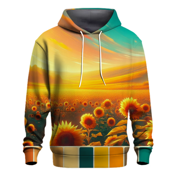 Radiant Sunflower Fields Hoodie