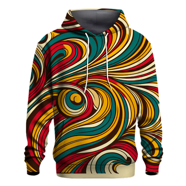 Retro Groovy Lines Hoodie