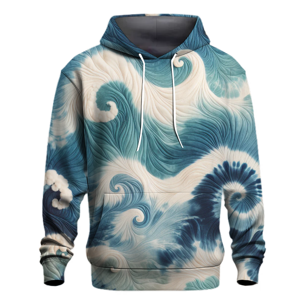 Zen Ocean Wave Tie-dye Hoodie Hoodies Fashion