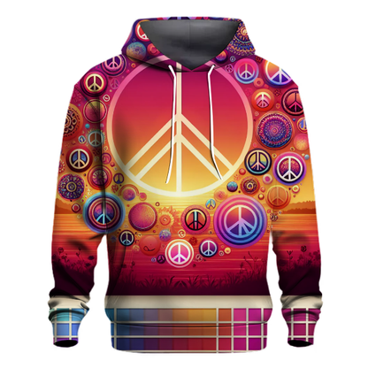 Sunset Peace Signs Hoodie