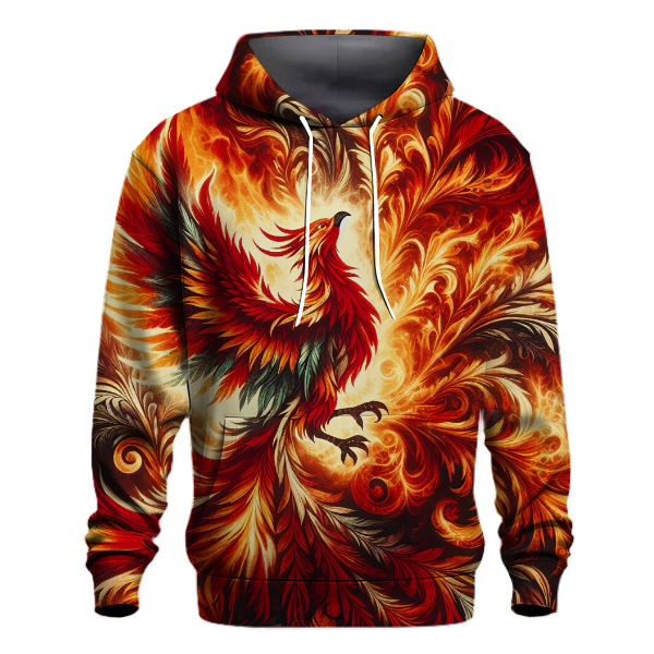 Fiery Phoenix Plume Hoodie