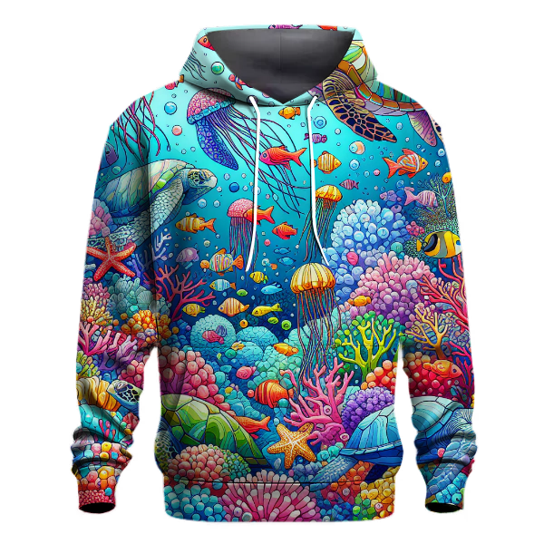 Playful Undersea Wonders Hoodie