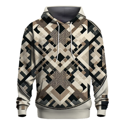 Chic Houndstooth Revival Hoodie Pullover Hoodies