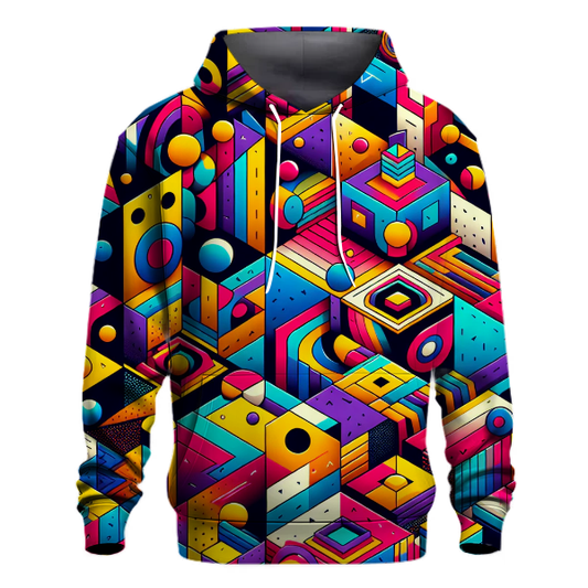 Retro Geometric Bliss Hoodie